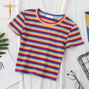(ON TREND) Rainbow T shirt